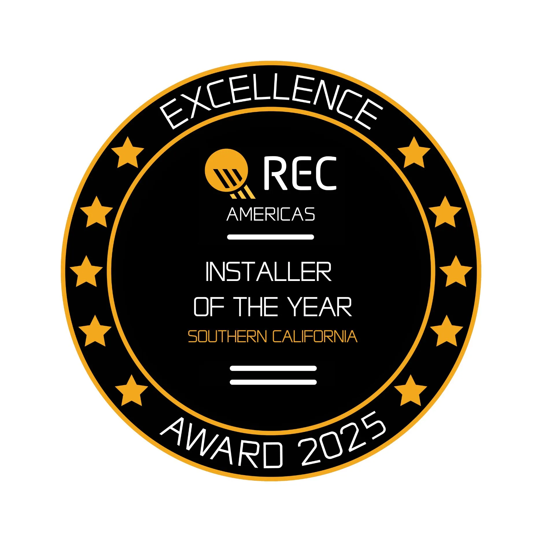 2025 REC Customer Excellence Award — Installer of the Year Southern California