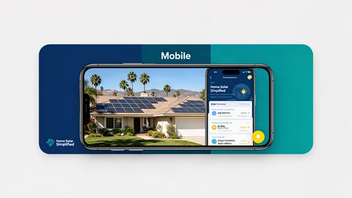 Mobile: Home Solar Simplified educational resources on a smartphone